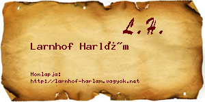 Larnhof Harlám névjegykártya